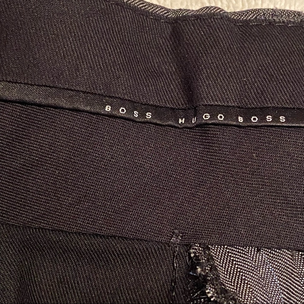 Men’s Boss Hugo Boss Pants Pasini / Movie 1 Suit 44L Gray Blue Herringbone - Picture 7 of 9